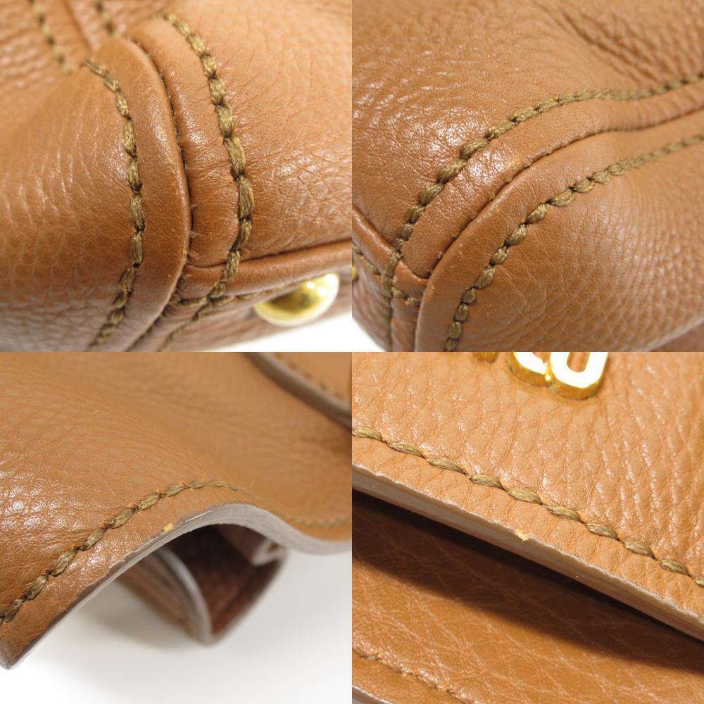 Miu Miu Vitello Daino handbag brown pebbled leather - Picture 10 of 10